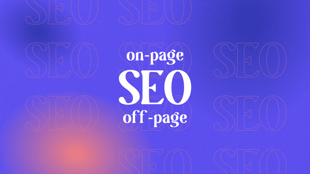 abstrakt bild med rubriktext SEO